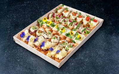 Borrel met hapjes op kantoor die echt uitpakt